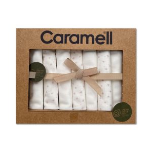 دستمال 7 عددی دست و صورت ارگانیک کارامل Caramell